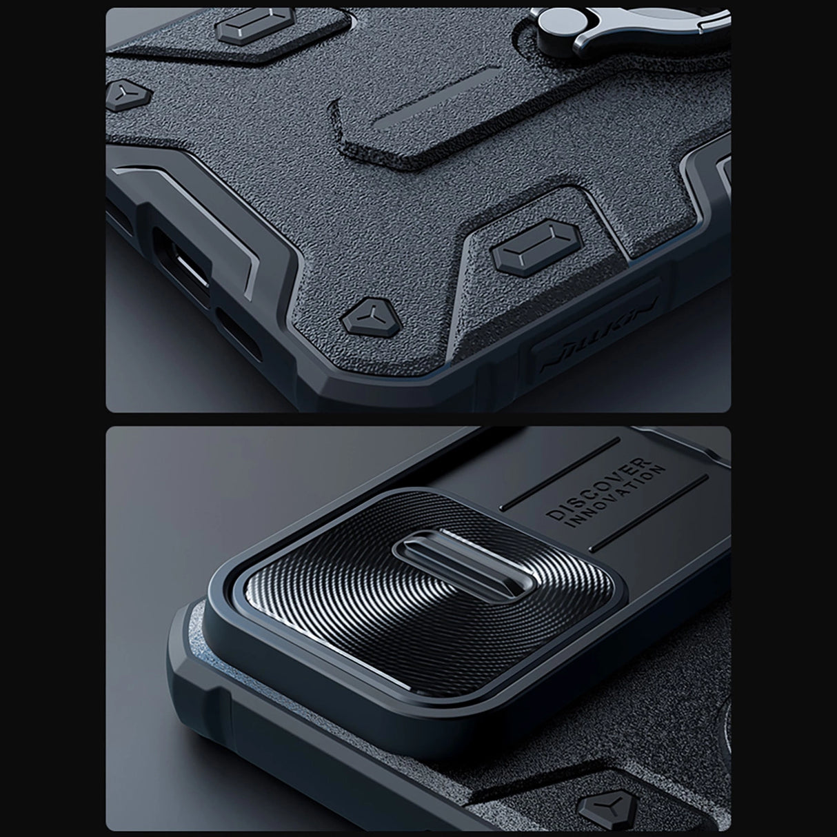 Nillkin CamShield Armor Case til iPhone 15 Pro Max - sort