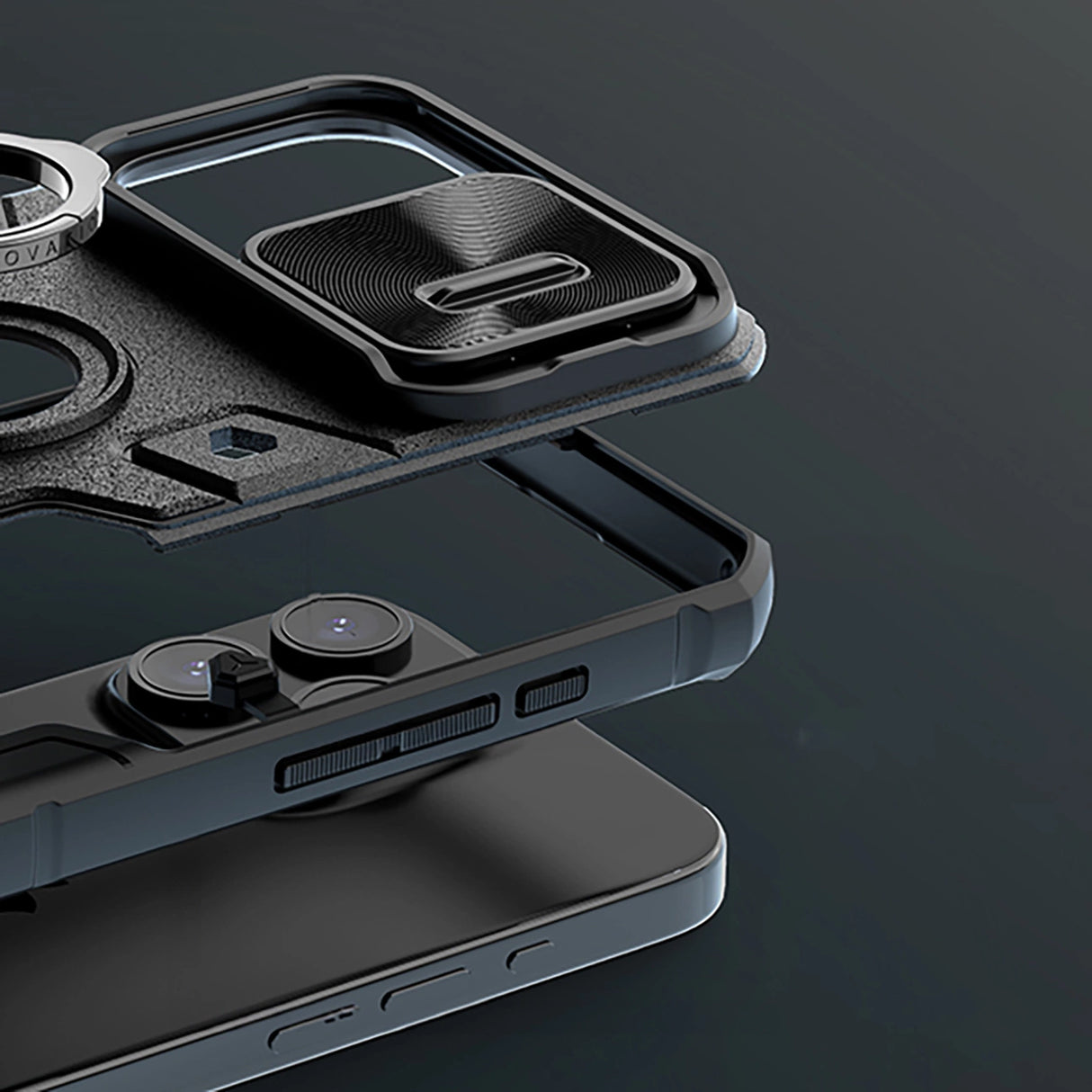 Nillkin CamShield Armor Case til iPhone 15 Pro Max - sort
