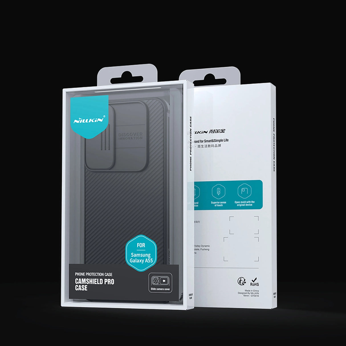 Nillkin CamShield Pro Case til Samsung Galaxy A55 med kameraomslag - sort