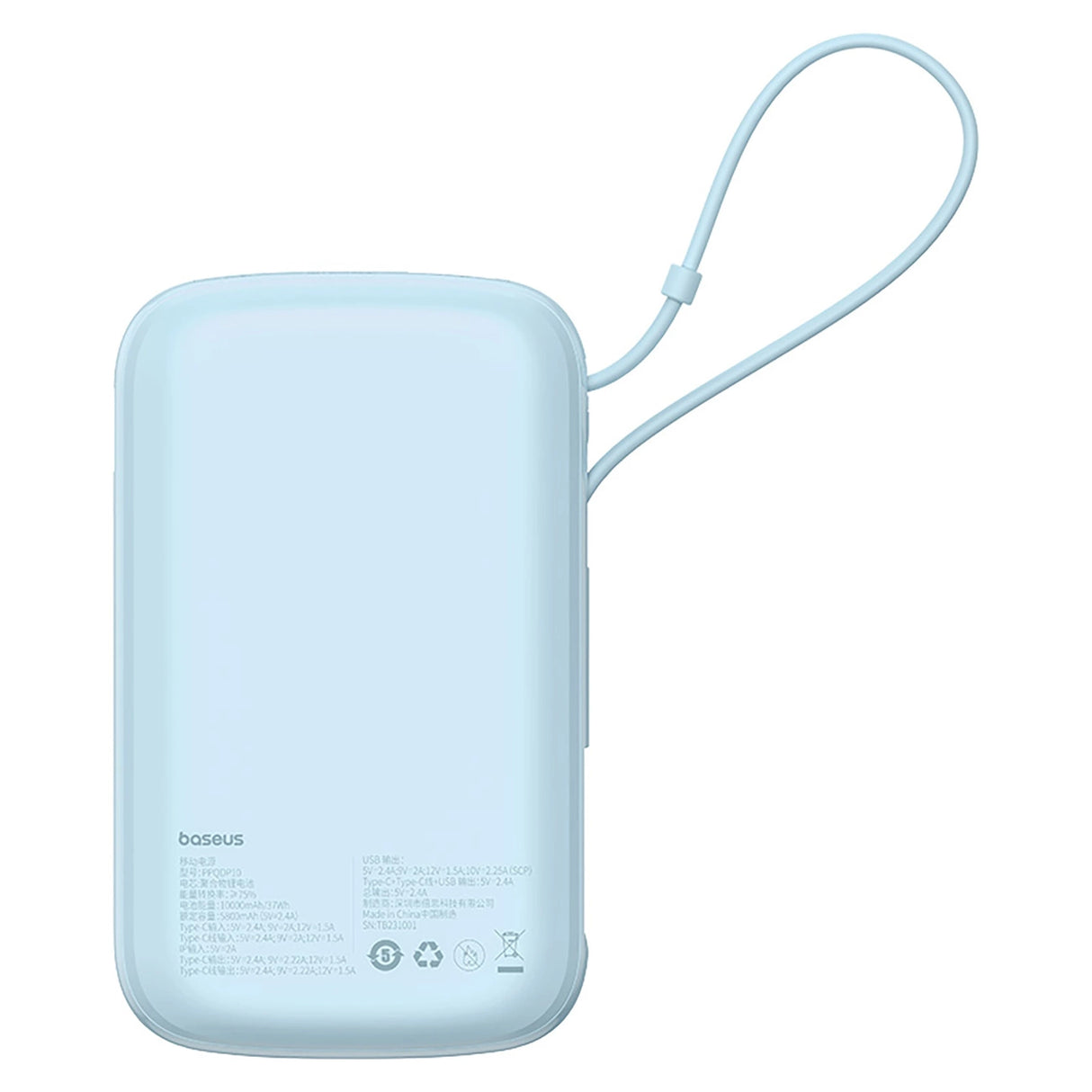 Baseus Qpow Pro+ 22.5W 10000mAh USB-C Power Bank - Blå