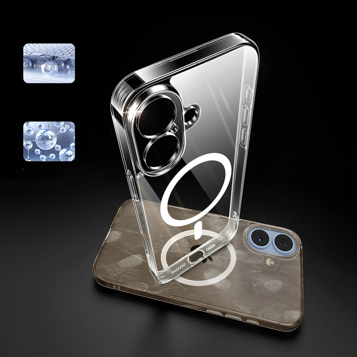 Ugreen Classy Clear Magnetisk iPhone 16 Case - Gennemsigtig