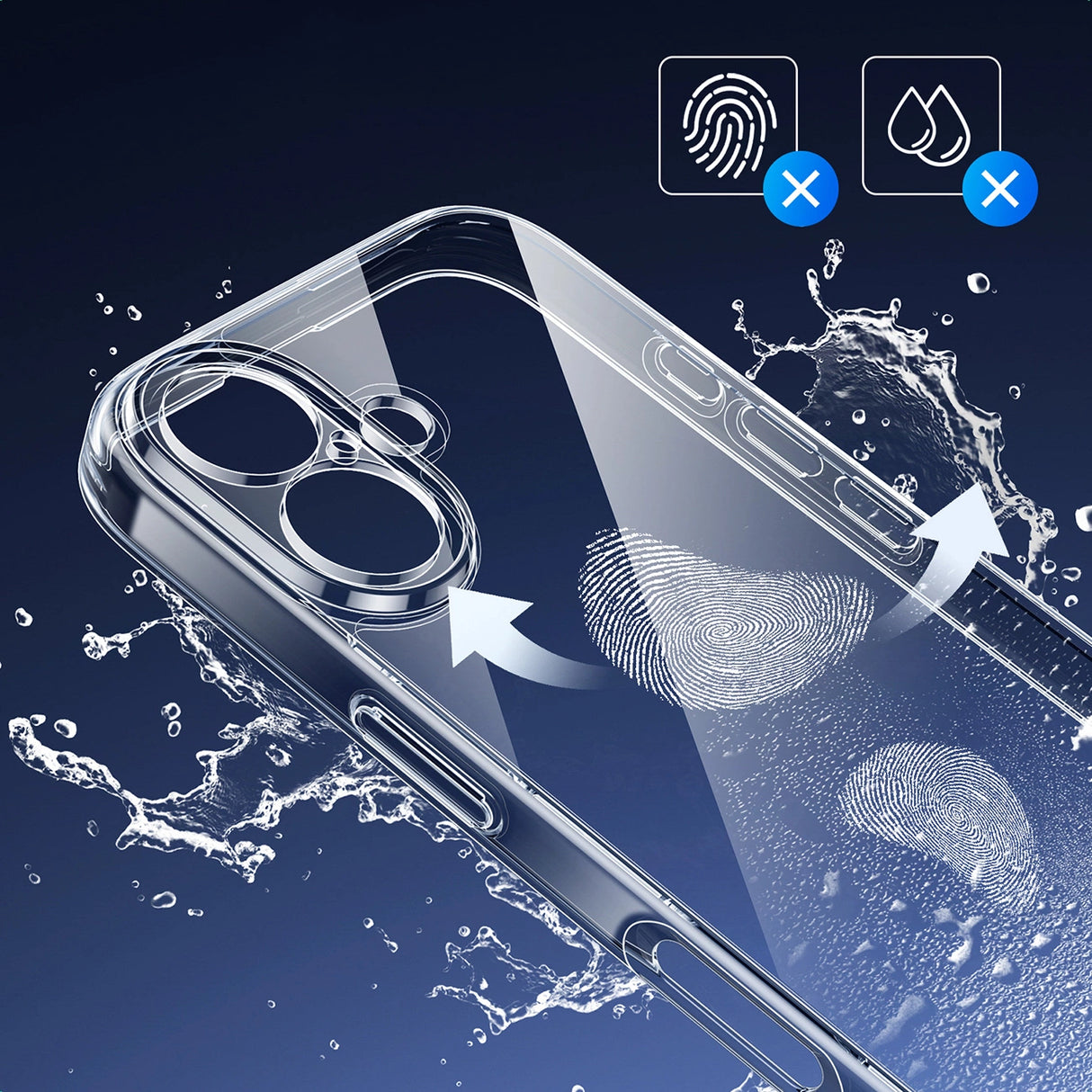 Ugreen Classy klar beskyttelsesfoder til iPhone 16 Plus - gennemsigtig