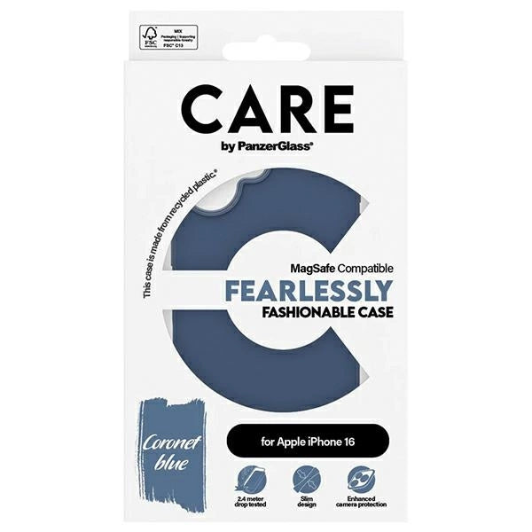 CARE af PanzerGlass Fashion Case iPhone 16 6.1" blå/blå MagSafe 1381