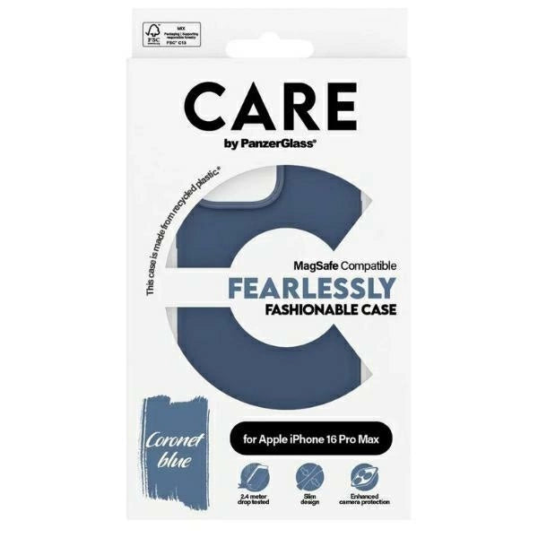 CARE af PanzerGlass Fashion Case iPhone 16 Pro Max 6.9" blå/blå MagSafe 1384