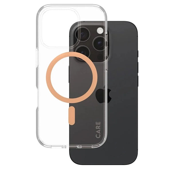 CARE af PanzerGlass Flagship Case iPhone 16 Pro 6.3" Peachy MagSafe 1374