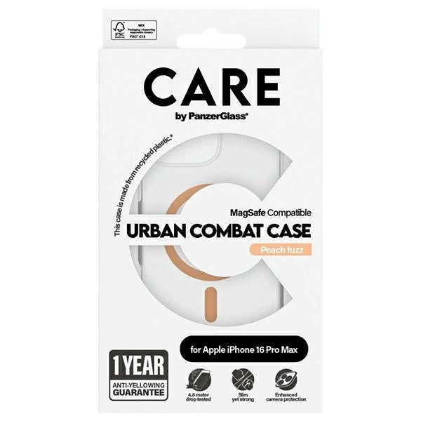 CARE af PanzerGlass Flagship Case iPhone 16 Pro Max 6.9" fersken/fersken MagSafe 1376