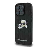 Karl Lagerfeld Monogram Karl & Choupette Head Pin iPhone 16 Pro Case - sort