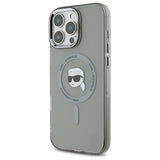Karl Lagerfeld IML Metal Karl Head MagSafe iPhone 16 Pro Case - Black