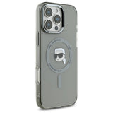 Karl Lagerfeld IML Metal Karl Head MagSafe iPhone 16 Pro Case - Black