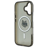 Karl Lagerfeld IML Metal Choupette Head MagSafe iPhone 16 Plus Case - Black