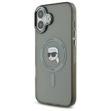 Karl Lagerfeld IML Metal Karl Head MagSafe iPhone 16 Plus Case - Black