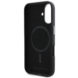 Karl Lagerfeld FW Metal Plate MagSafe iPhone 16 Plus Case - Black