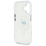 Karl Lagerfeld IML Metal Choupette Head MagSafe iPhone 16 Case - White