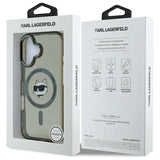 Karl Lagerfeld IML Metal Choupette Head MagSafe iPhone 16 Case - Black
