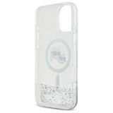 Karl Lagerfeld Liquid Glitter Karl&Choupette Head Magsafe iPhone 16 Case - Clear