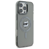 Karl Lagerfeld IML Metal Choupette Head MagSafe Case for iPhone 16 Pro Max - Black