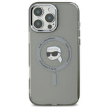 Karl Lagerfeld IML Metal Karl Head MagSafe Case for iPhone 16 Pro Max - Black