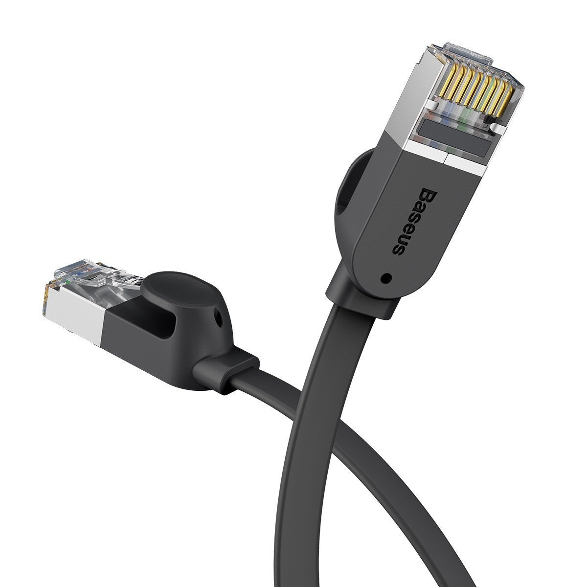 Baseus Cat 6 UTP Ethernet RJ45 Kabel Flad 1m sort