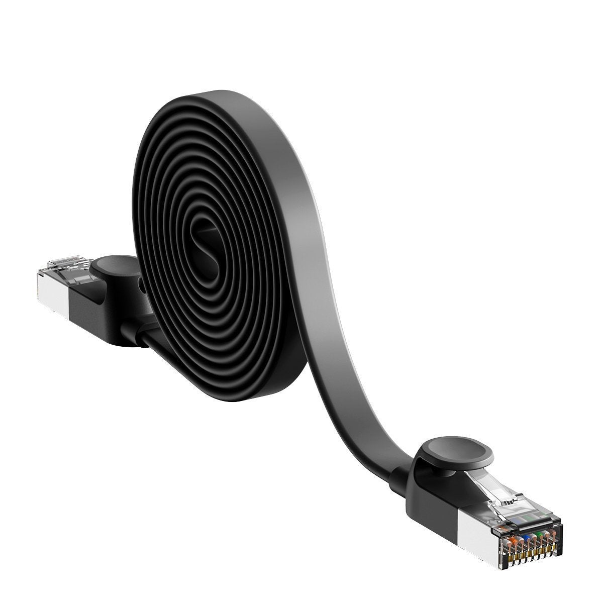 Baseus Cat 6 UTP Ethernet RJ45 Kabel Flad 1m sort