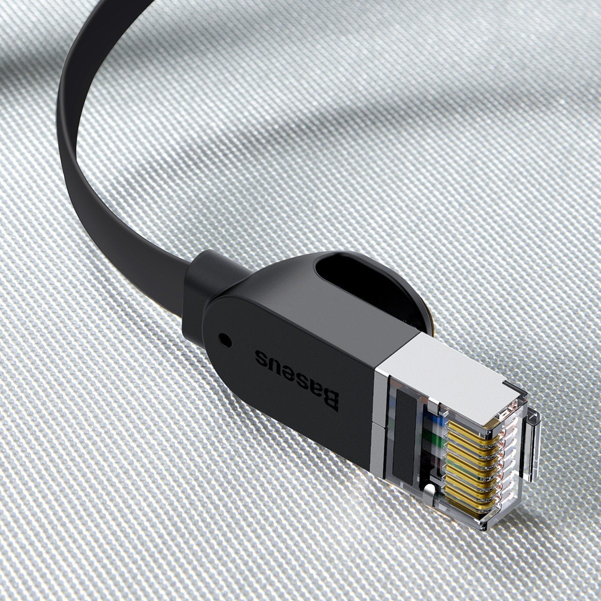 Baseus Cat 6 UTP Ethernet RJ45 Kabel Flad 1m sort