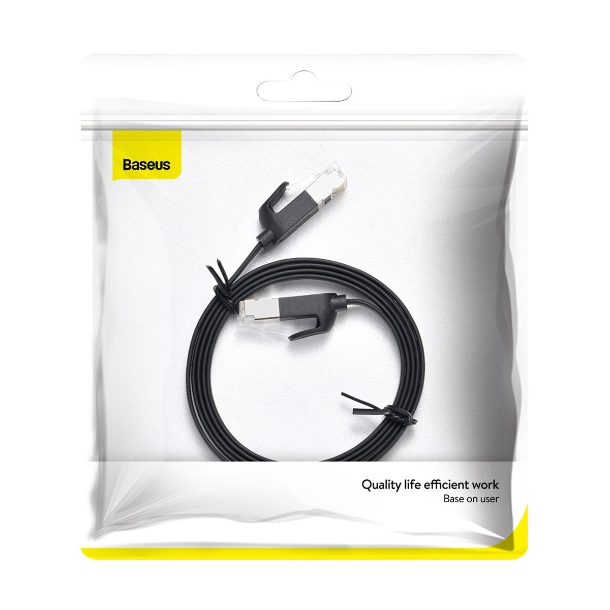 Baseus Cat 6 UTP Ethernet RJ45 Kabel Flad 1m sort