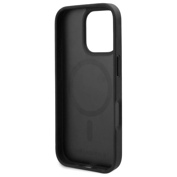 Karl Lagerfeld Magsafe Karl Head Case for iPhone 16 Pro Max - Black