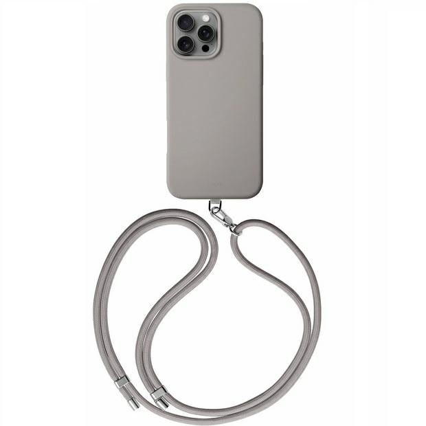 Uniq Coehl Creme iPhone 16 Pro Max 6.9" Magnetisk opladningsfoder grå/taupe grå