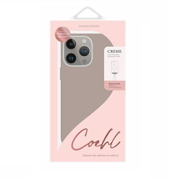 Uniq Coehl Creme iPhone 16 Pro Max 6.9" Magnetisk opladningsfoder grå/taupe grå