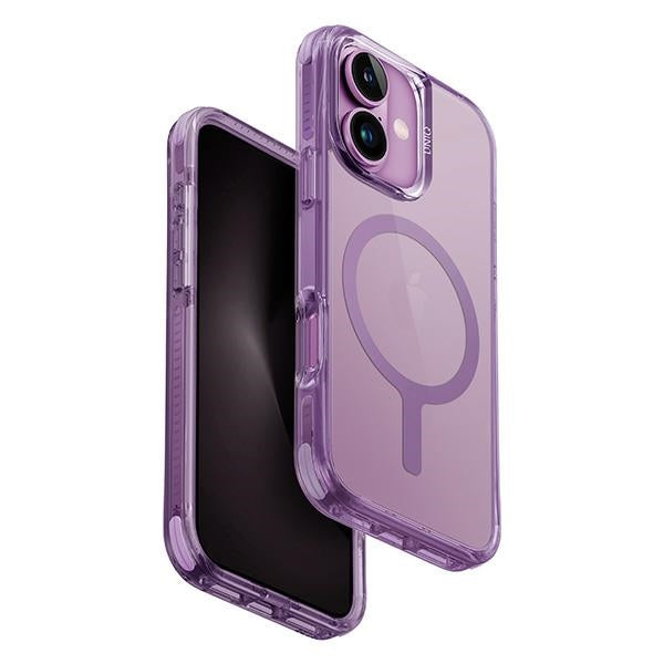 Uniq Combat iPhone 16 6.1" Magclick opladningsakse lyserød/grå lyserød