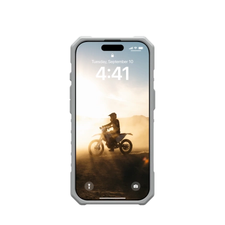UAG Pathfinder Clear Magsafe iPhone 16 Pro Case Kompatibel med MagSafe - Grøn