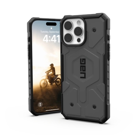 UAG Pathfinder Magsafe-fodral til iPhone 16 Pro Max - sølv