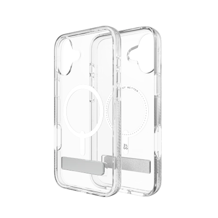 ZAGG Crystal Palace Snap Kickstand MagSafe Case til iPhone 16 Plus - klar