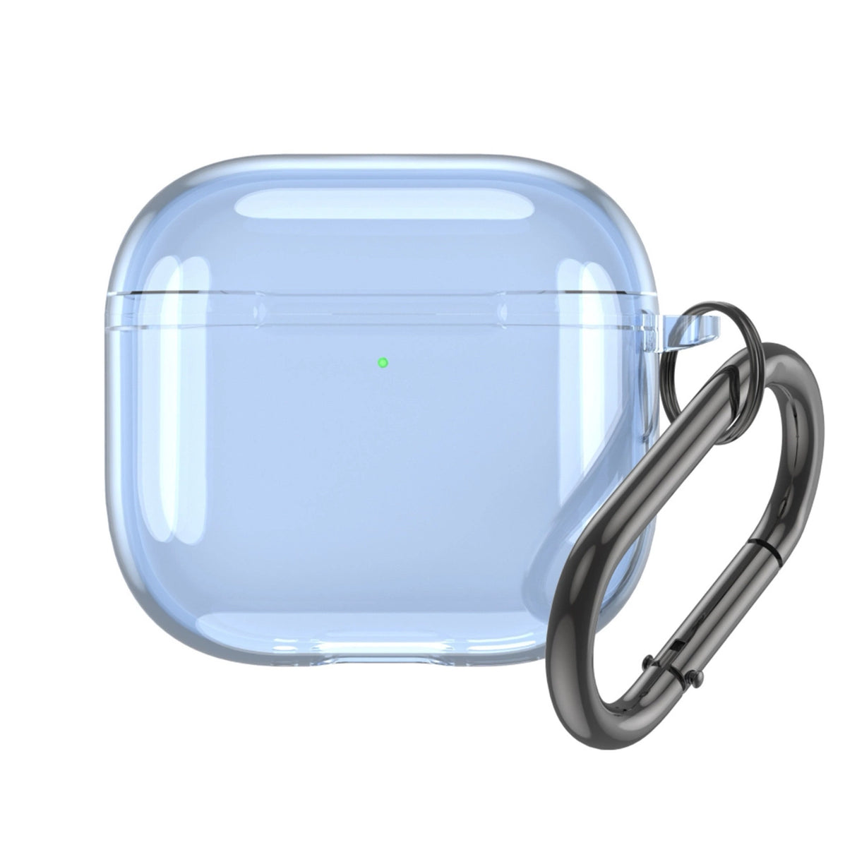 Airpods 4 gennemsigtige forside - blå