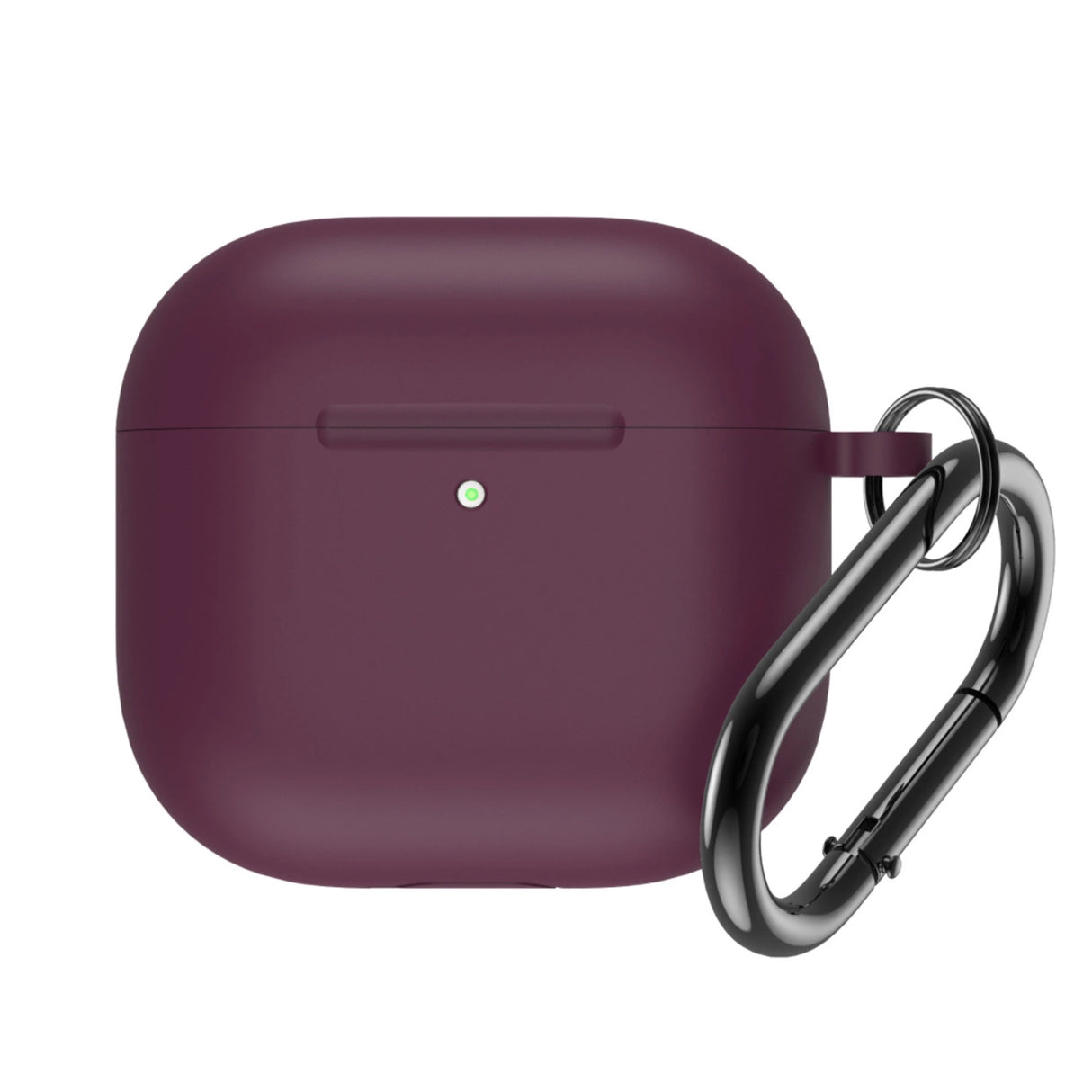 Silicone Case for Airpods 4 med Carabiner - Burgundy