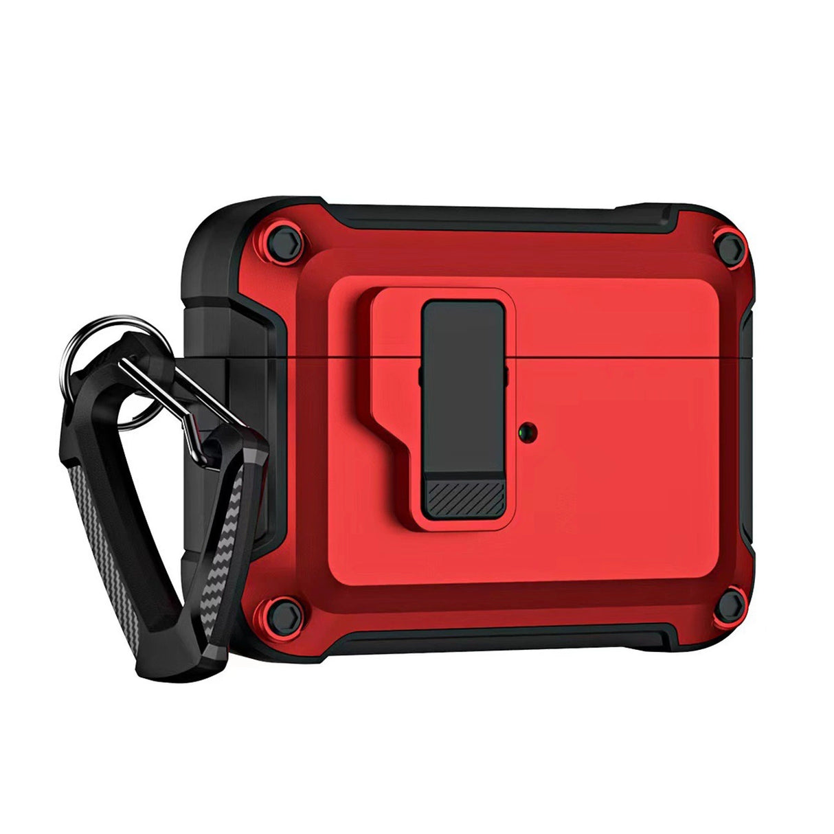 Airpods 4 Pro Armor Case med Carabiner - Rød