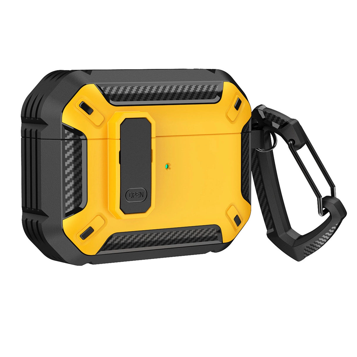 Airpods 4 Armor Case med Carabiner - Gul