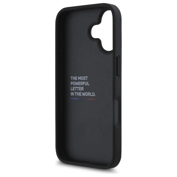 BMW M Grip Stand Smooth og Carbon Case til iPhone 16 - sort