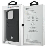 BMW Sign Læder Cardslot Case til iPhone 16 Pro Max - sort
