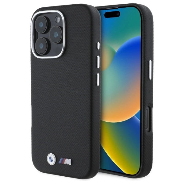 BMW M Edition Kevlar Wrapped Metal iPhone 16 Pro Max Case - sort