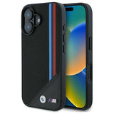 BMW M Meshed Tricolor Stripes MagSafe case til iPhone 16 - sort
