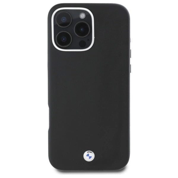 BMW Sign Full Wrapped Metal MagSafe Case til iPhone 16 Pro Max - sort