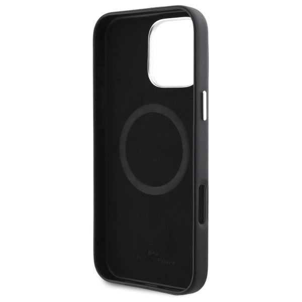 BMW Sign Full Wrapped Metal MagSafe Case til iPhone 16 Pro Max - sort