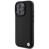 BMW læder Hot Stamp MagSafe iPhone 16 Pro Max Case - sort