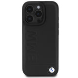 BMW læder Hot Stamp MagSafe iPhone 16 Pro Max Case - sort