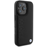 BMW læder Hot Stamp MagSafe iPhone 16 Pro Max Case - sort