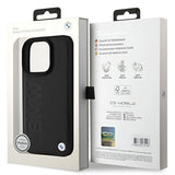 BMW læder Hot Stamp MagSafe iPhone 16 Pro Max Case - sort