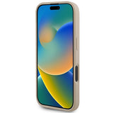 DKNY-kagermønster og trykte striber iPhone 16-kasse - Pink