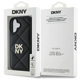 DKNY Quilted Stack Logo iPhone 16 Case - sort