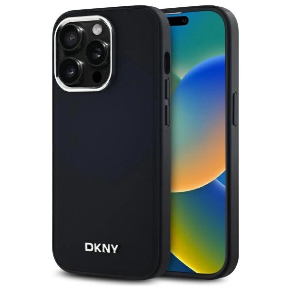 DKNY Plain Logo MagSafe iPhone 14 Pro Case - sort