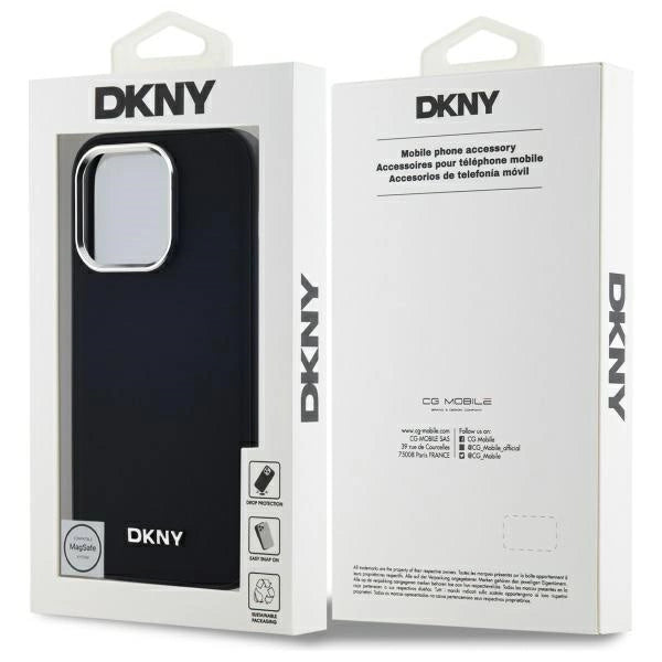 DKNY Plain Logo MagSafe iPhone 14 Pro Case - sort